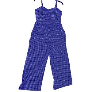 Jumpsuit small size ♡ polka dot, spaghetti strap padded jumpsuit.